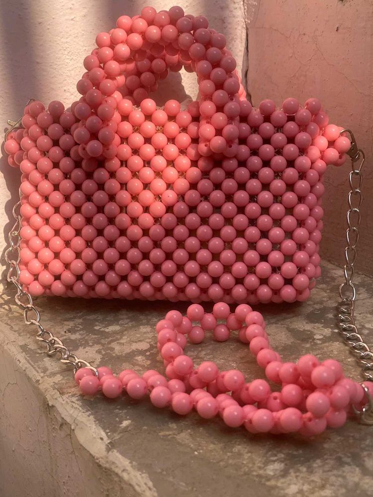 Cute Pink Korean Handbag Or Sling Bag