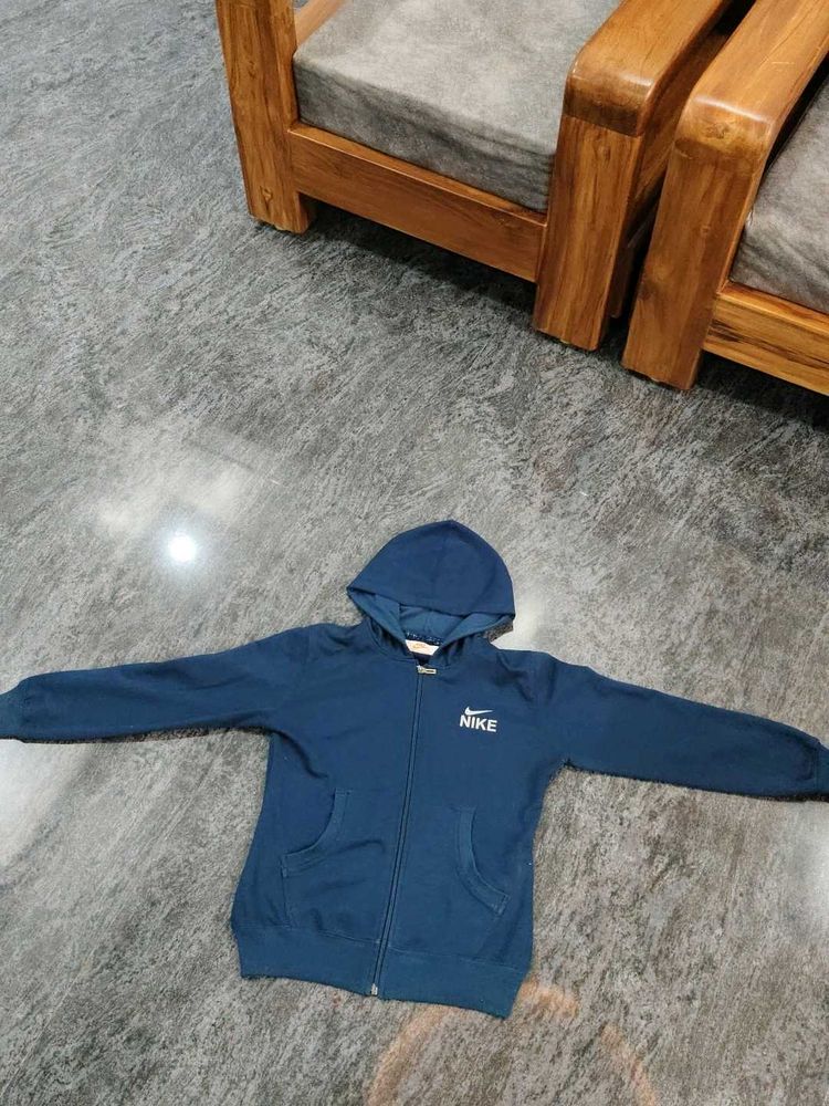 Nike Blue Zip-Up Hoodie