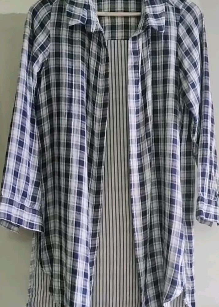 Blue &amp; White Long Shirt