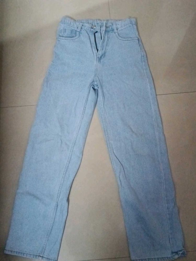 Wide Leg Denim Ice Blue Negotiable