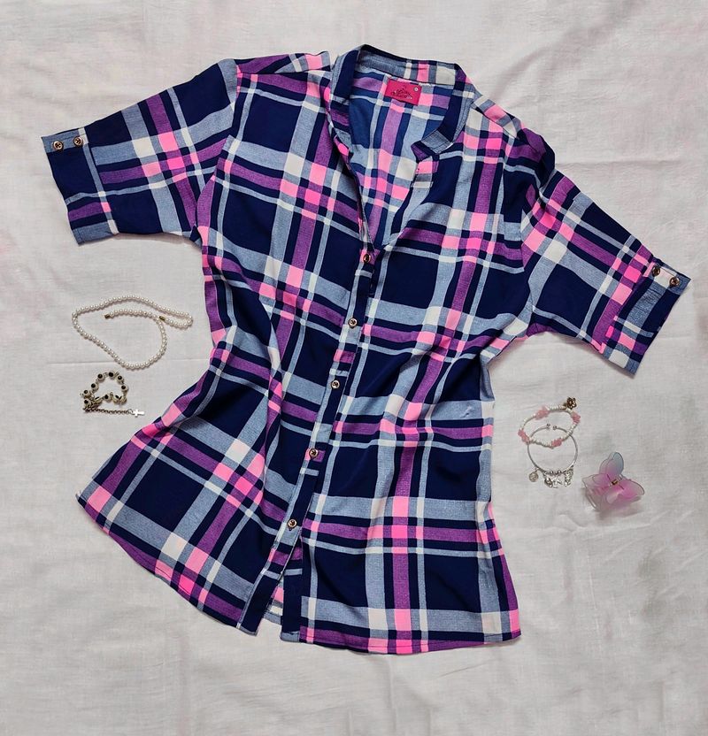 Checked Print Shirt 💌