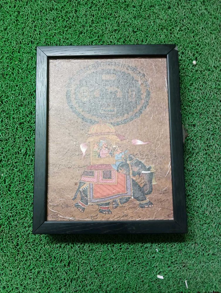 Framed Indian Elephant Art Storage Box