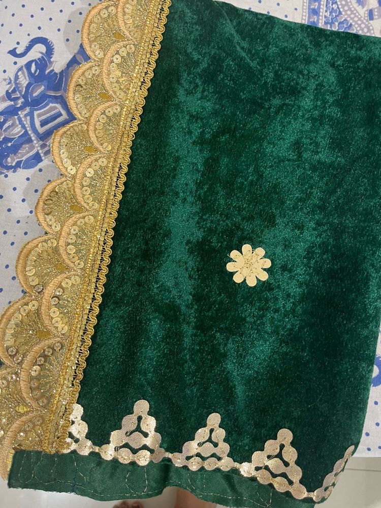 Green Velvet Dupatta