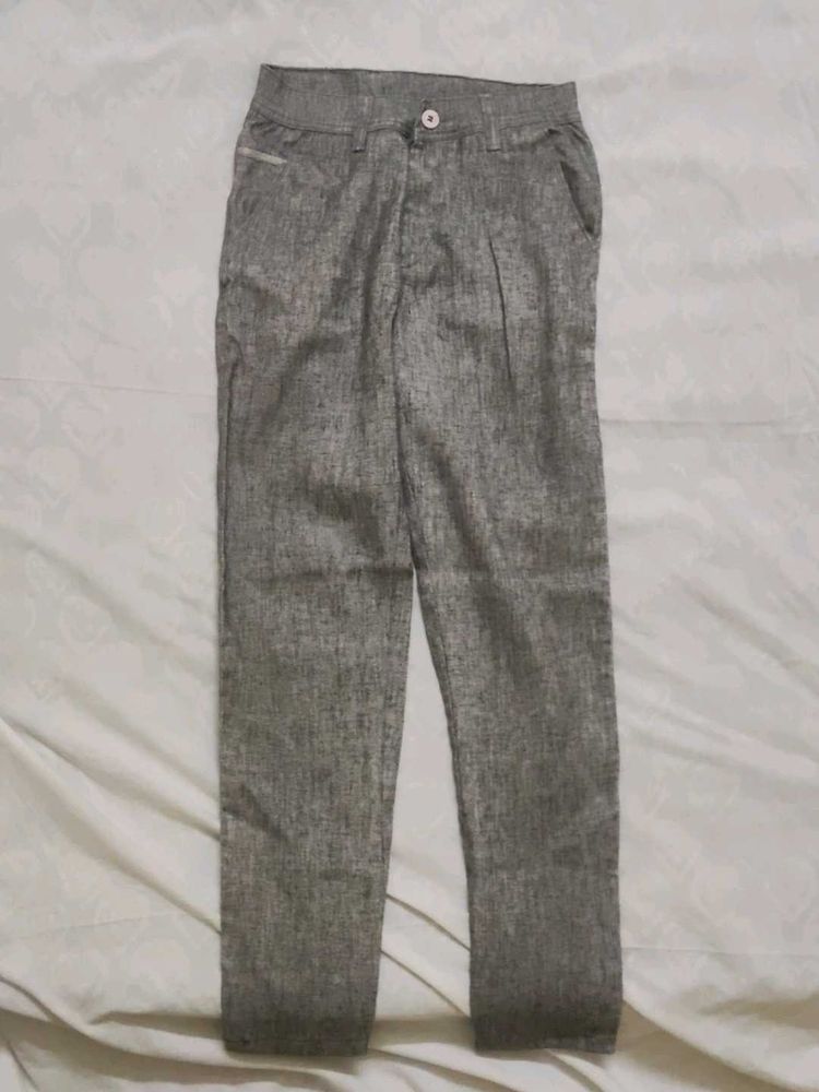 Gray Casual Pants