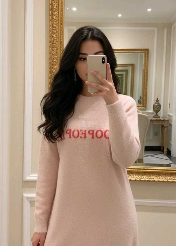 Pink Sweater Dress
