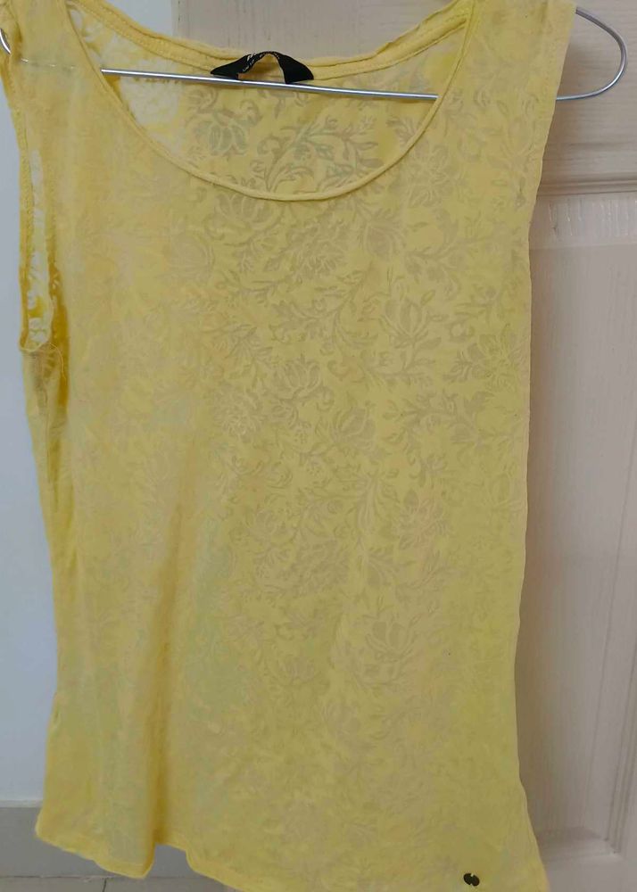 Yellow Sleeveless Top