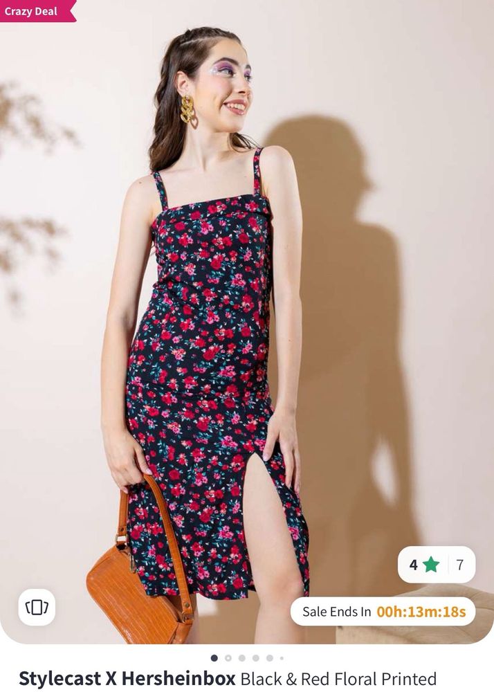 Floral Print Ruffle Mini Dress