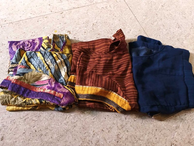 Mixed Print &amp; Solid Color Blouse Bundle