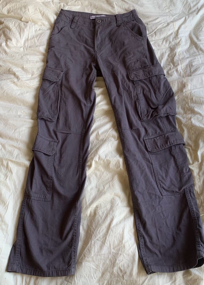 bershka grey cargos