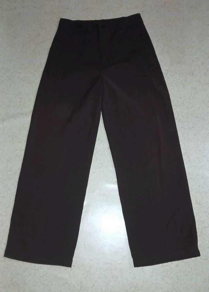 Brown Wide-Leg Trousers