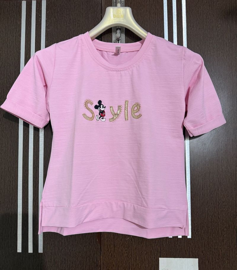 Pink 'Style' Graphic Tee