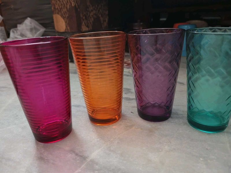 Colorful Drinking Glasses (Set of 2)