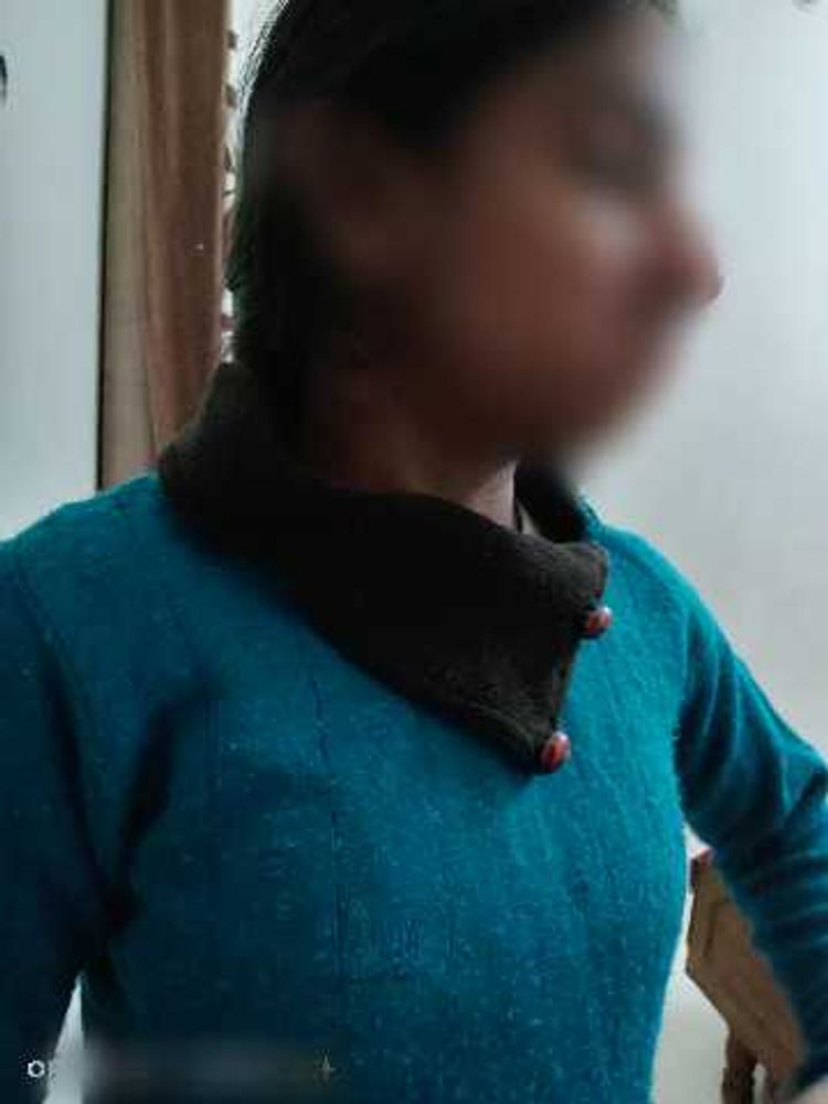 Stylish Blue woolen Knitted long Top