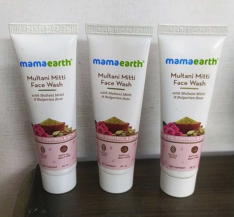 Mamaearth Multani Mitti Face Wash Pack Of 3