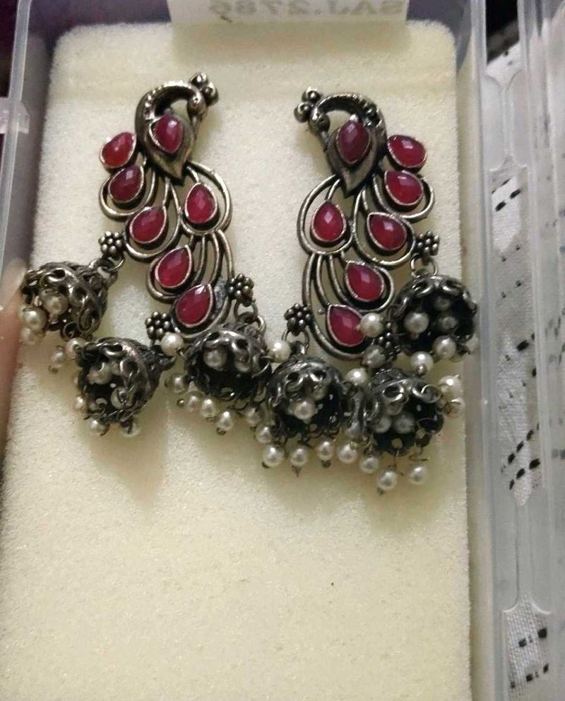 Peacock Earrings Design