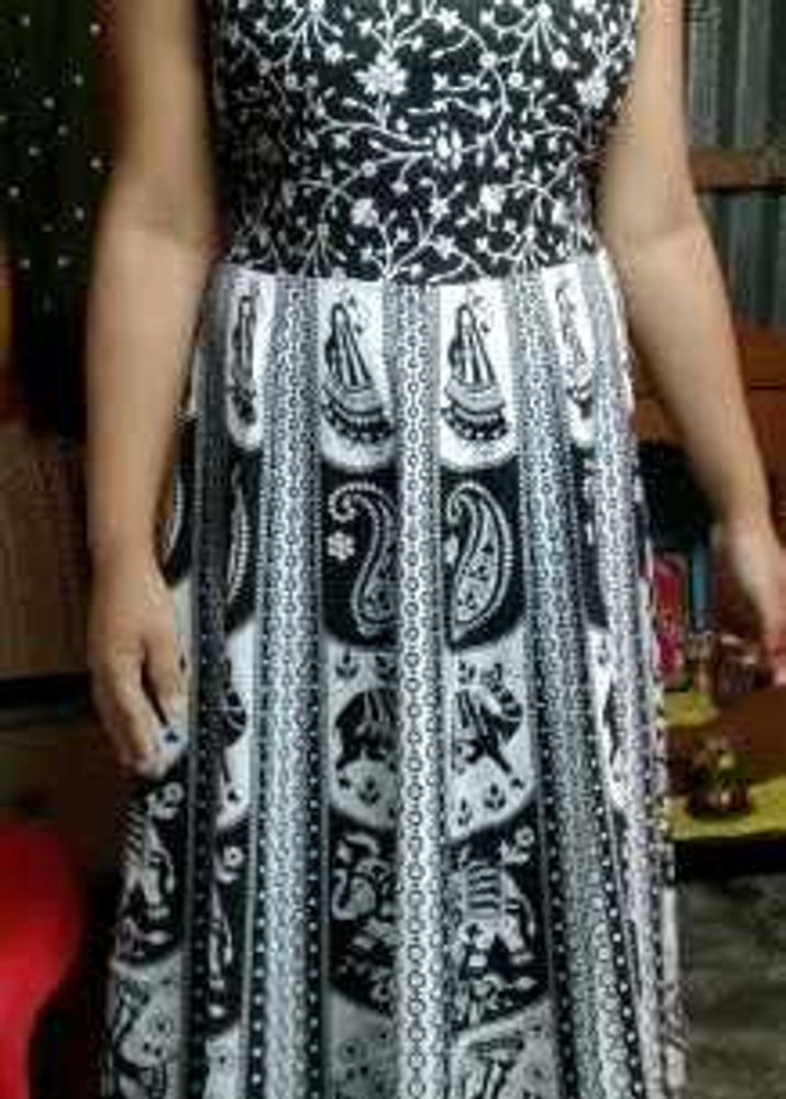 Black &amp; White Print Dress