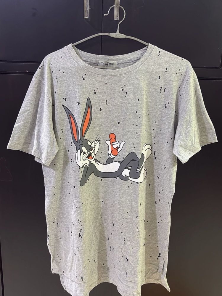 Grey Cartoon Tshirt