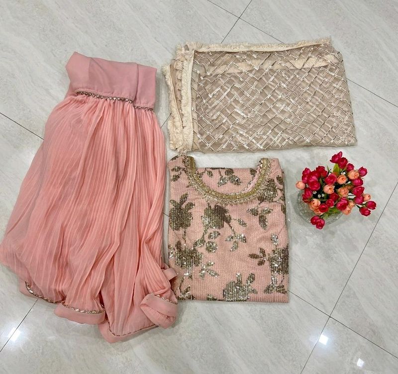 😍😍party Wear Pink Grara 😍😍