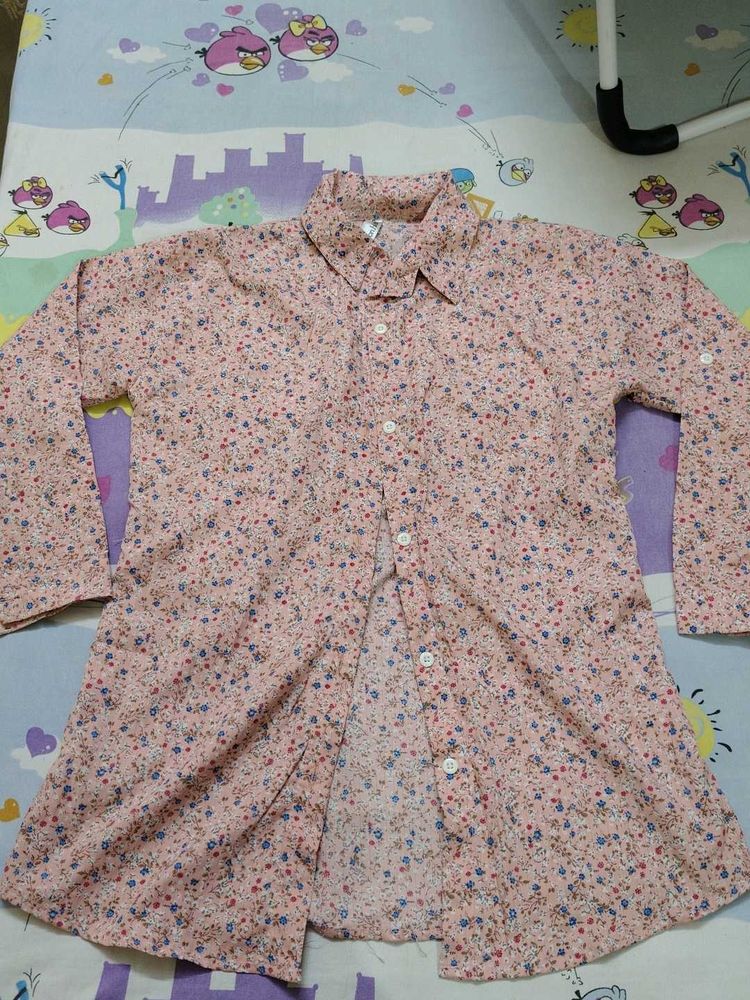 Floral Print Button-Up Top