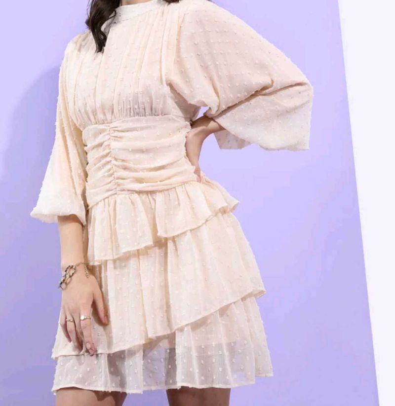 Beige Midi Dress
