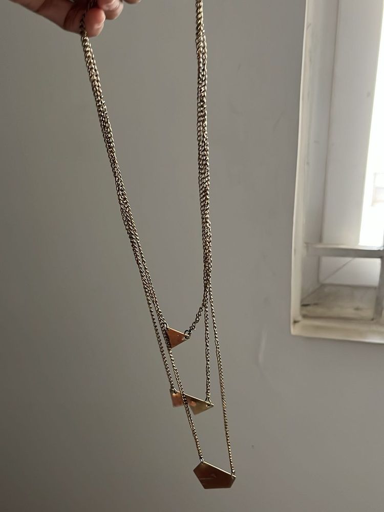 Layered Geometric Necklace