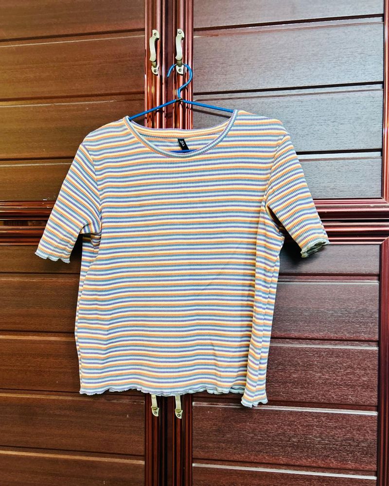 Striped Ribbed Tee