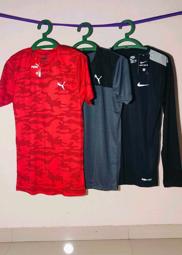 Puma And Nike 3 T-shirt Combo