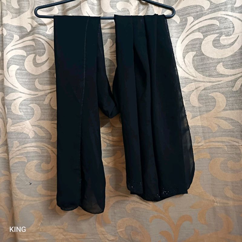 Black Stole with Stone Work