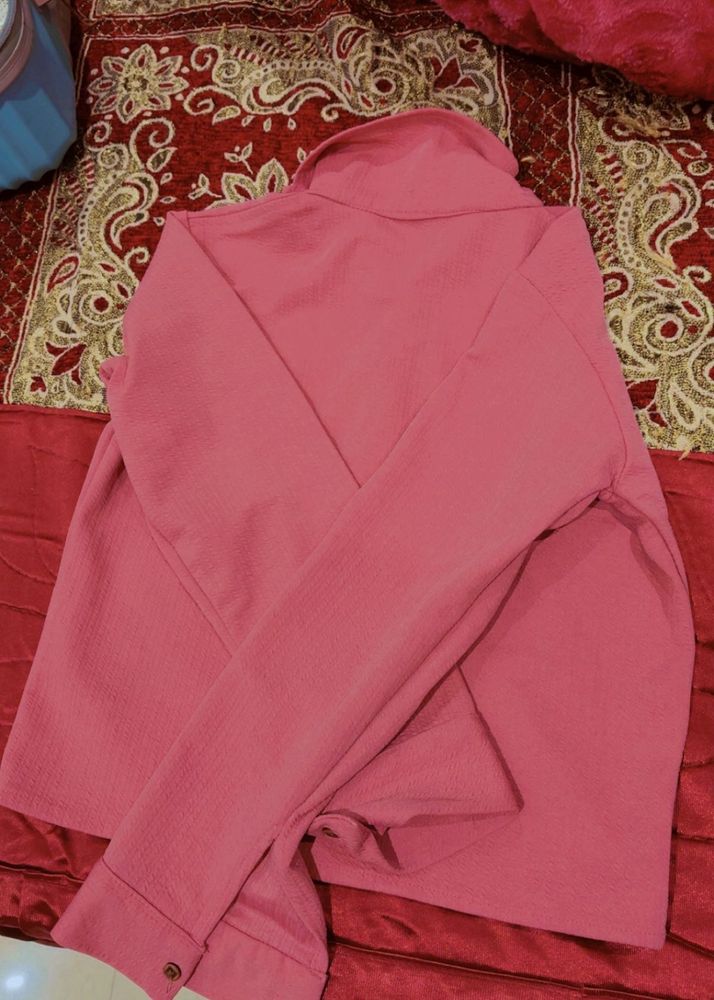 Stylish Pink Long Sleeve Top