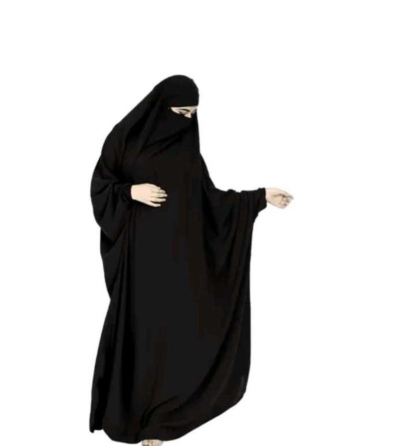 Elegant Black Niqab Abaya