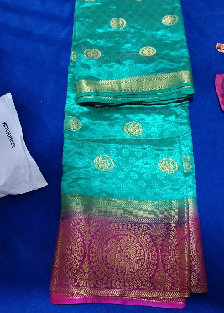 Elegant Green Silk Saree