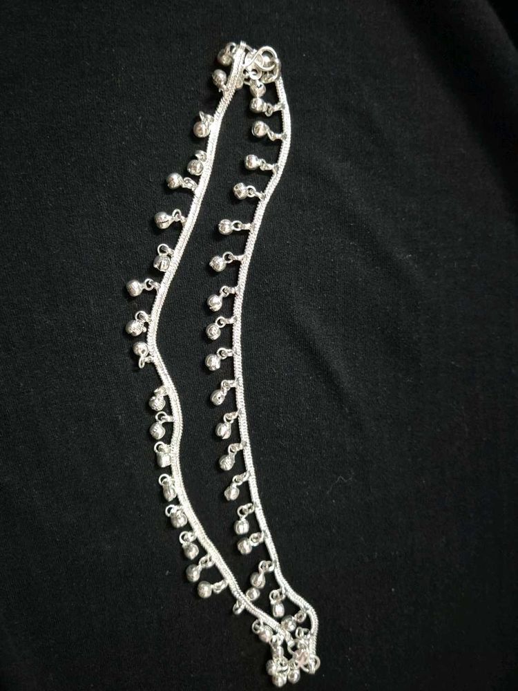 Silver Anklets with Bells