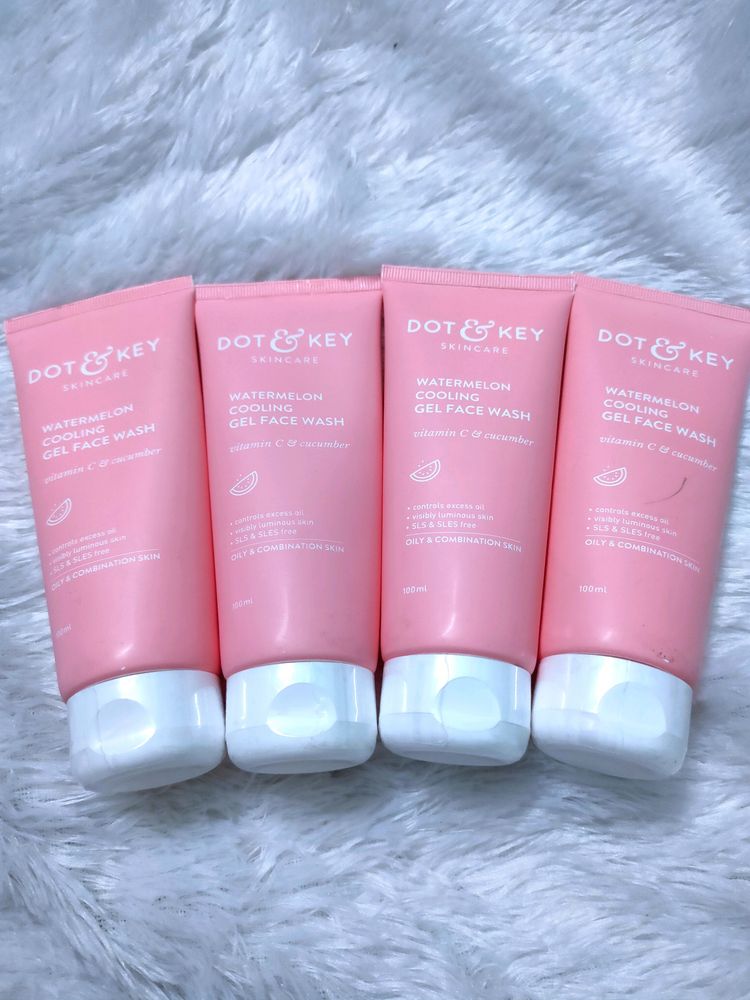 Pack Of 4 Dot And Key Watermelon Face Wash