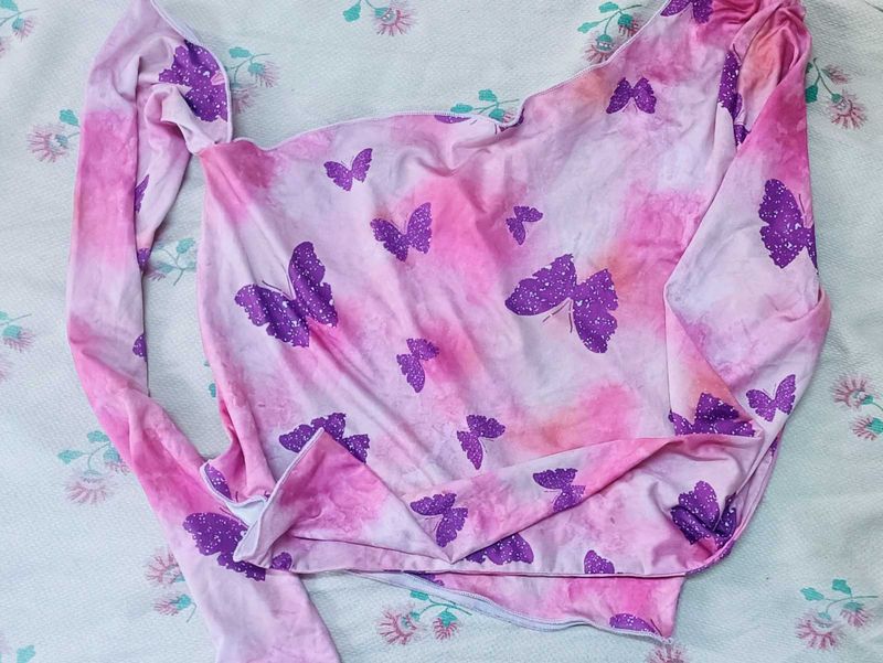 Y2k Fashion Butterfly Print Top