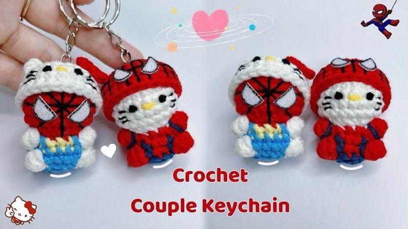 Crochet Couple Keychain