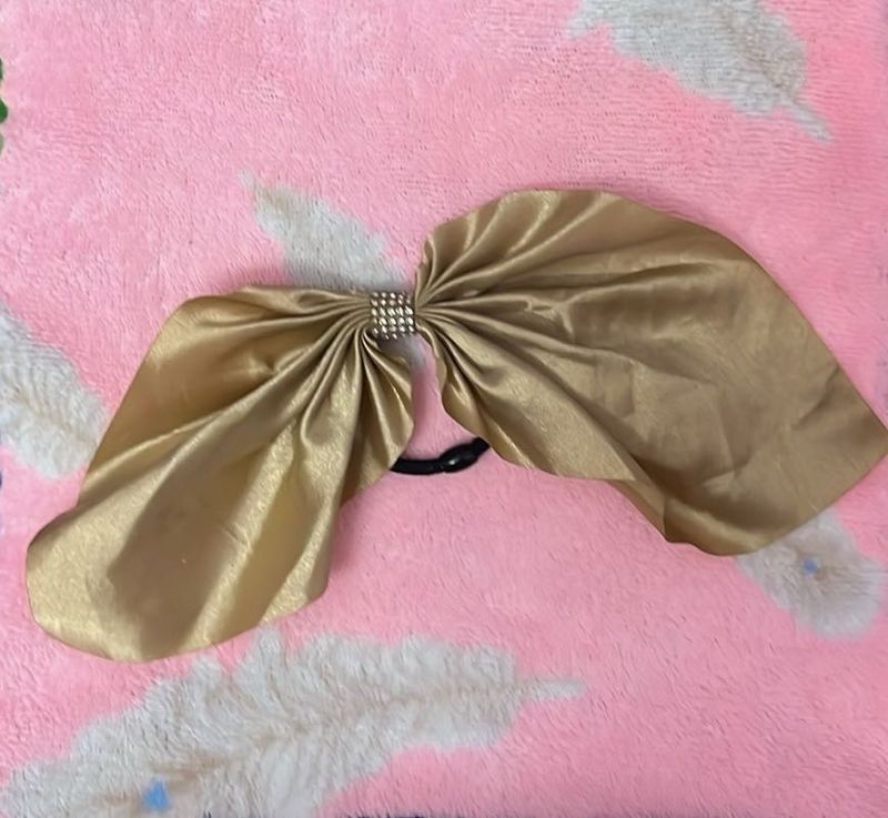 Golden Bow Hair Tie
