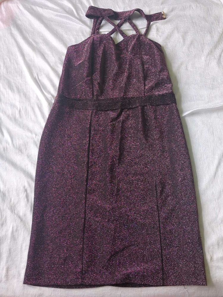Shimmering Purple Mini Dress
