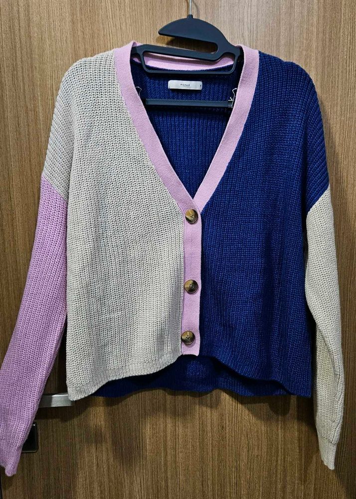 Color Block Cardigan