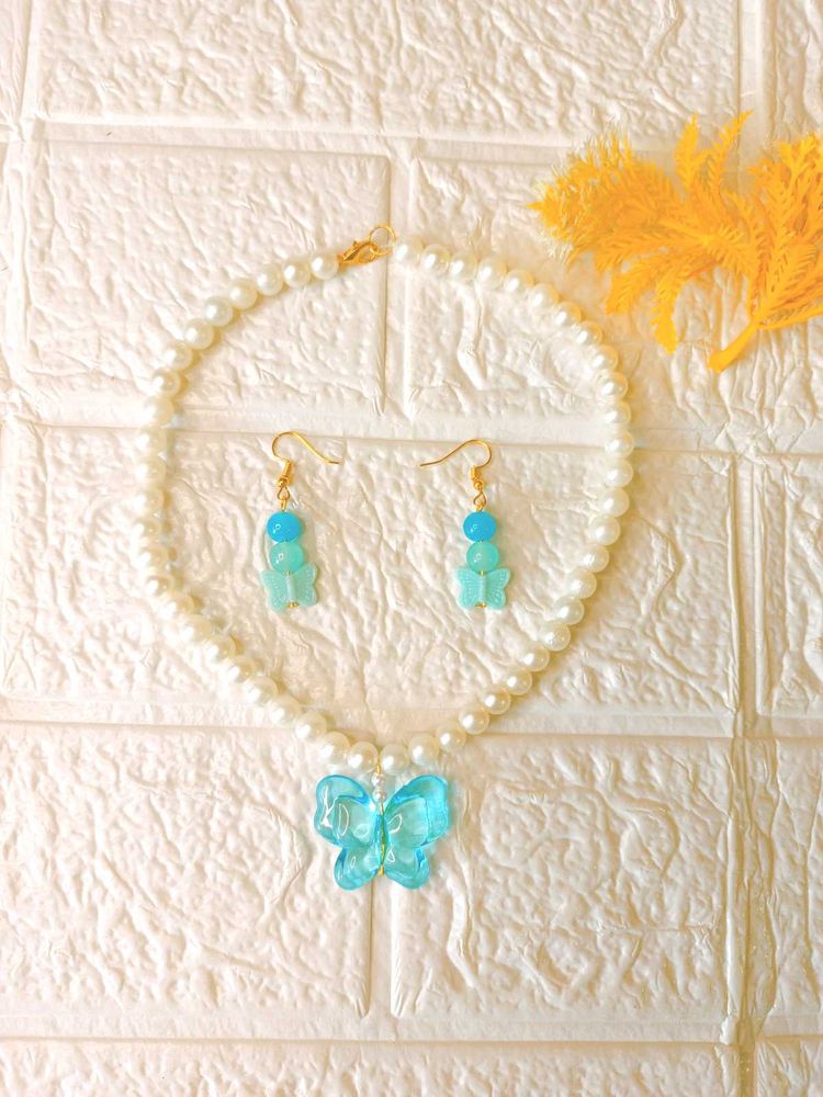 Korean Necklace Set🧿/Necklace With Earings🌷