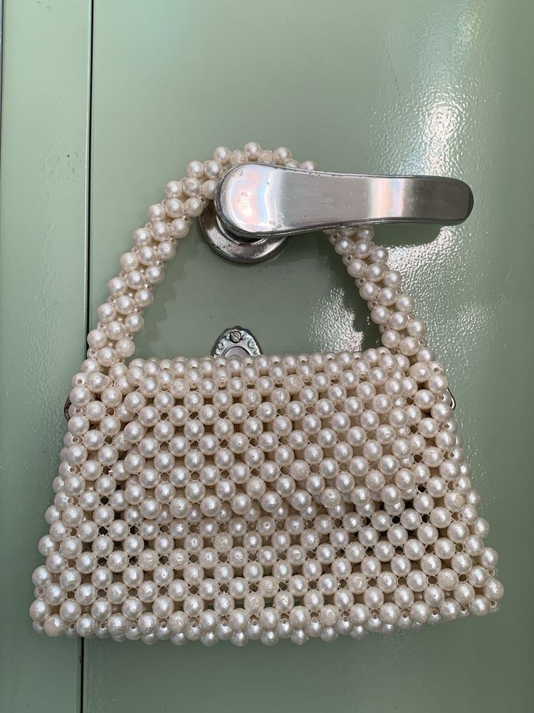 Vintage Pearl Beaded Mini Bag