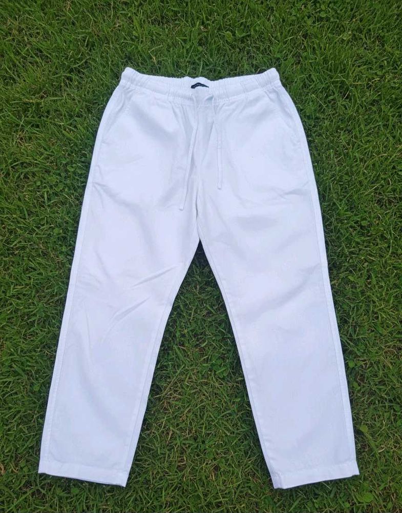 White Casual Pants