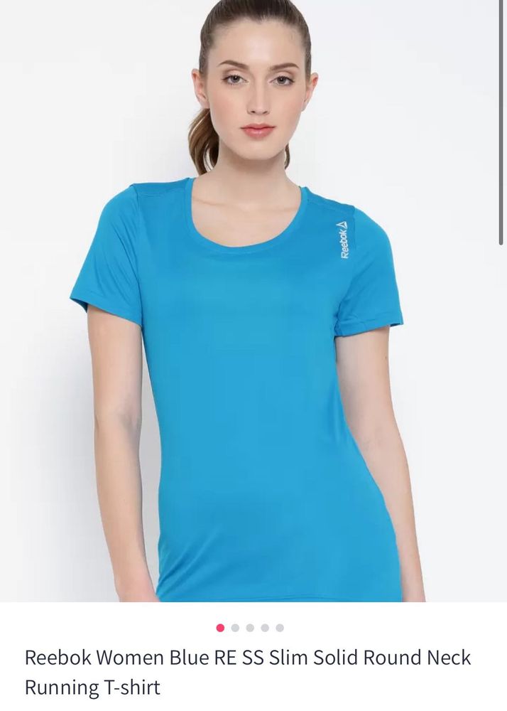 Reebok Blue Running Tee - Slim Fit