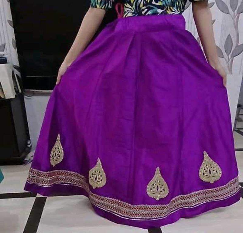 Purple Ethnic Skirt