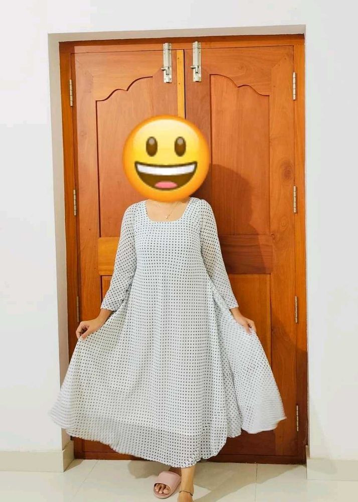 Polka Dot Anarkali Top