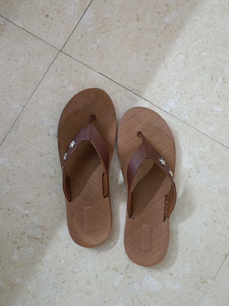 Daily Wear Slippers Brown Star