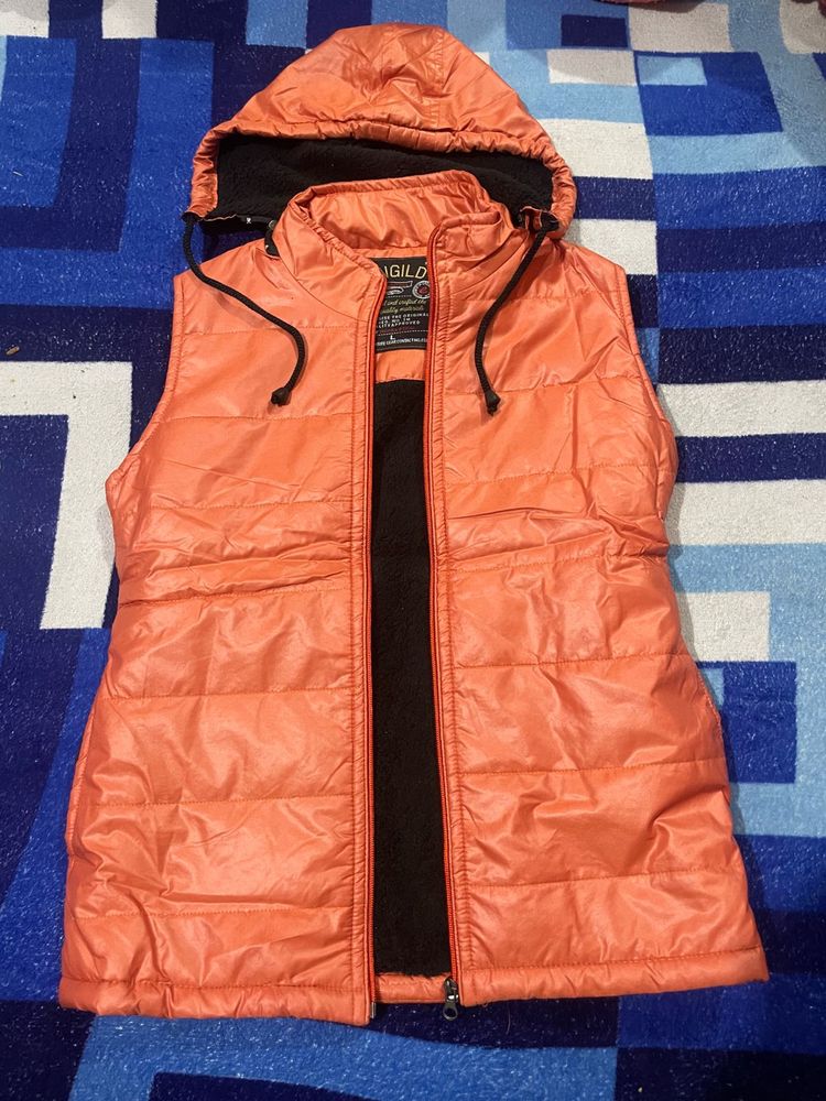 Orange Puffer Vest