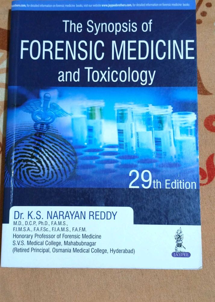 Narayan Reddy Synopsis Forensic Medicine FMT