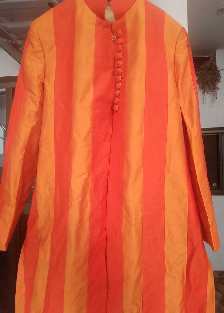 Striped Orange Kurta