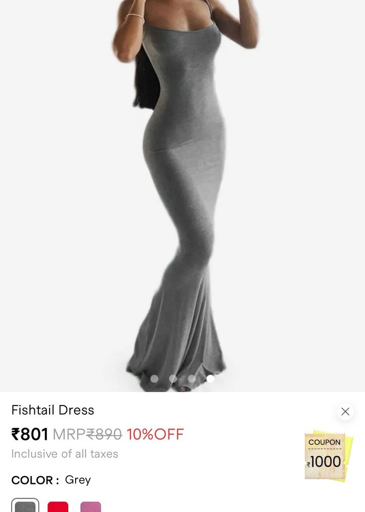 Savana Grey Fistail Dress