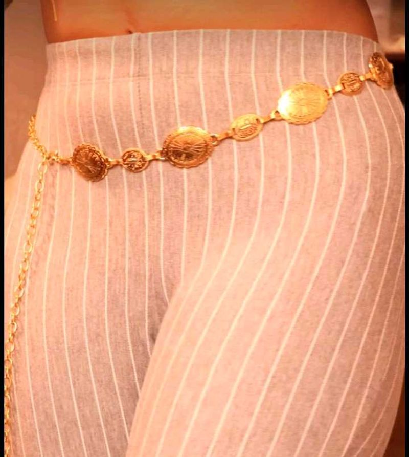 Gold Coin Chain Belt
